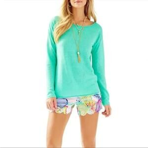 Lilly Pulitzer Alana *IN Blue* Sweater Top 100% Linen XXS